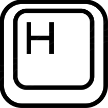 H  keyboard icon