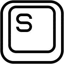 S keyboard icon